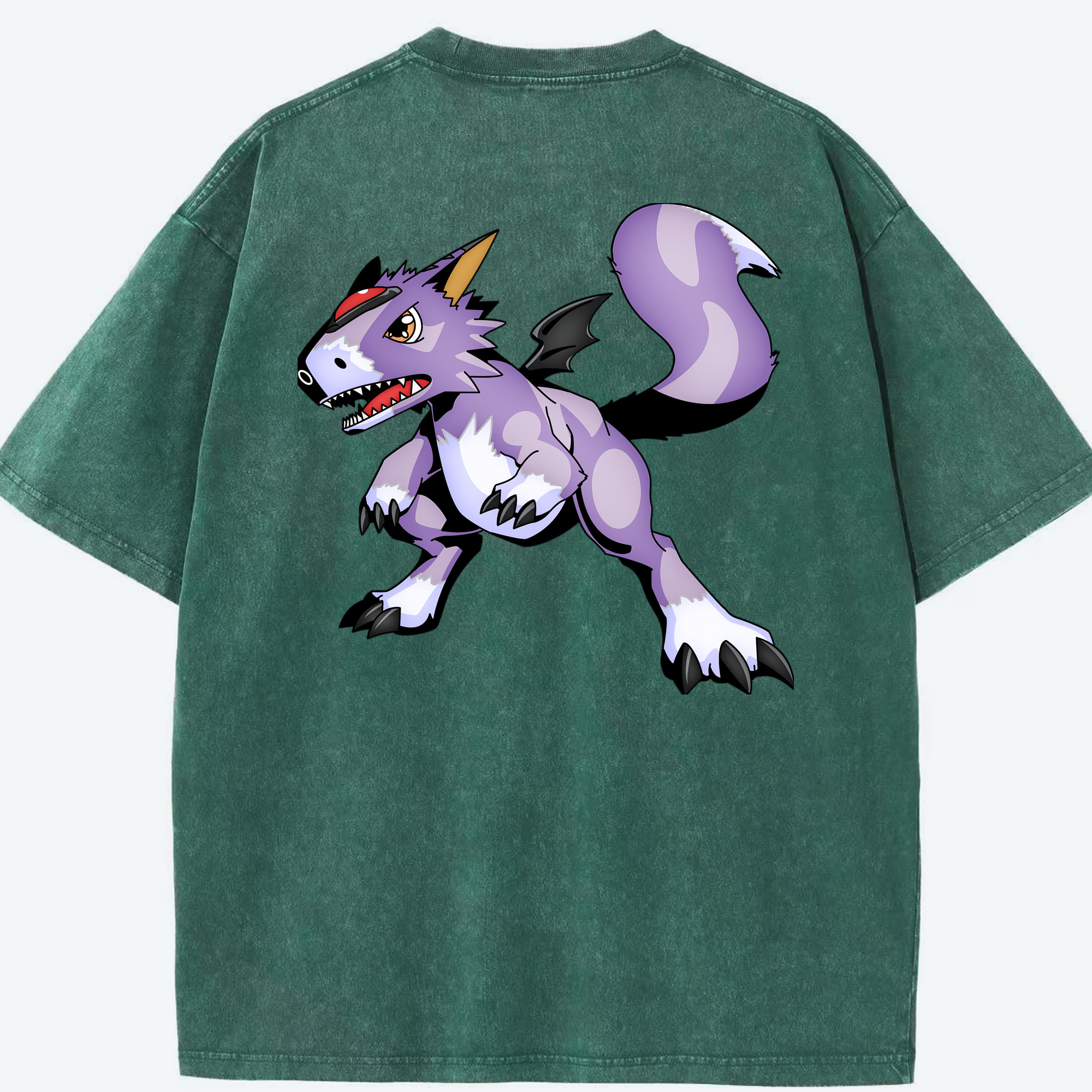 （画像用） Digimon デジタルモンスター/デジモン 綿100% ヴィンテージ風 半袖Tシャツ（背面プリント）